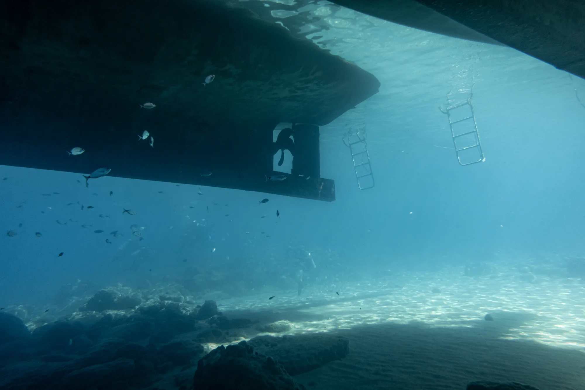 Underwater architecture. A quiet study in shadow and light.