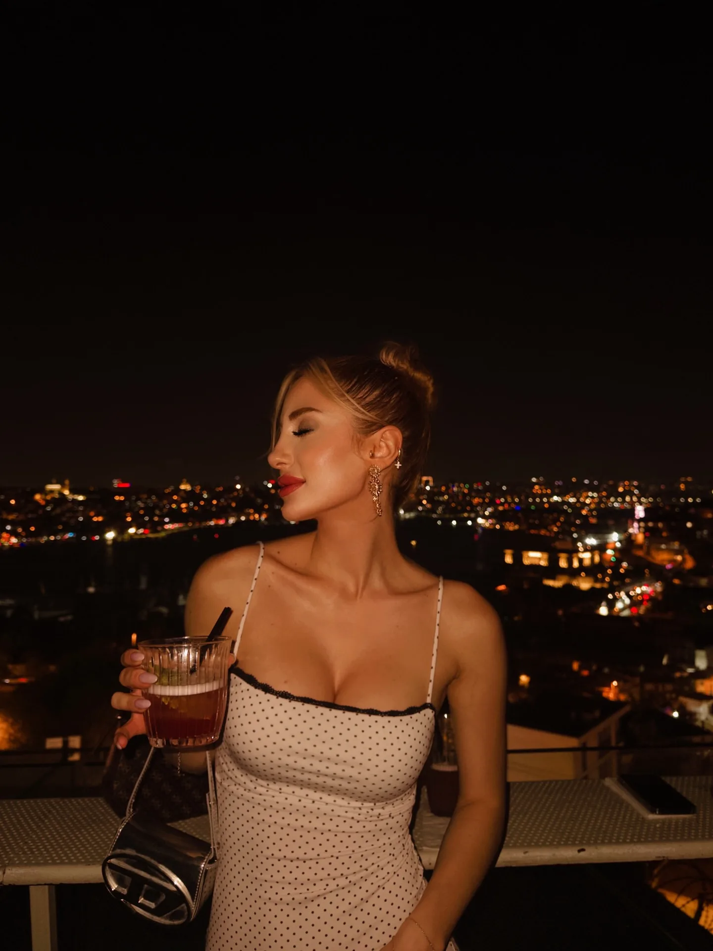 August air, city lights.
